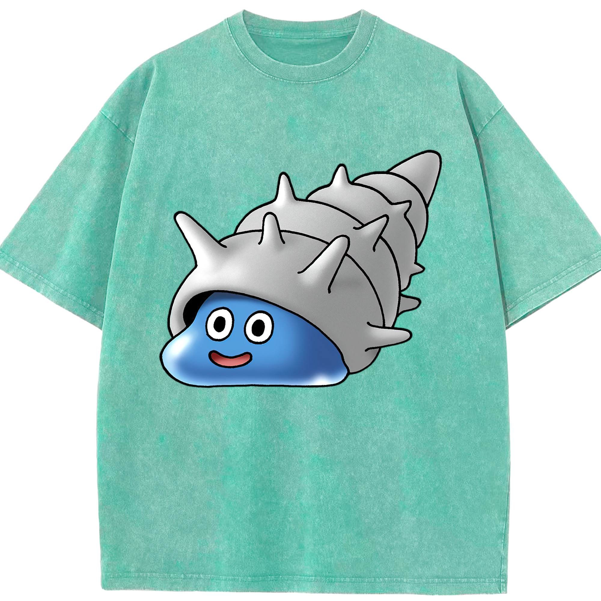 （画像用） ドラゴンクエスト Doragon Kuesuto Dragon Quest 綿100% ヴィンテージ風 半袖Tシャツ（フロントプリント）